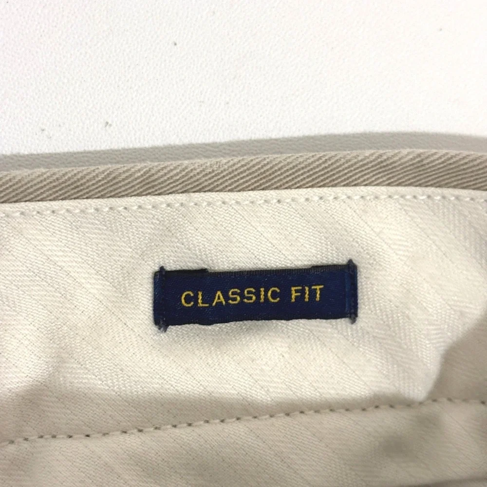 Polo Ralph Lauren Straight Leg Chino Pant Mens 36x32 Tan Classic Fit Flat Front